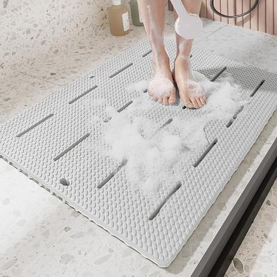 Non-slip Bathroom Mat Safety Shower Bath Mat Plastic Massage Pad Bathroom Carpet Floor Drainage Suction Cup Bath Mat