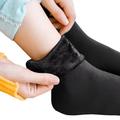 Women/Men Winter Warm Thicken Thermal Socks Wool Cashmere Snow Black Skin Seamless Sock Velvet Soft Boots Floor Sleeping Socks 1Pair