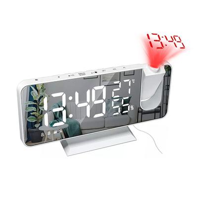 LED Digital Projection Alarm Clock Electronic Alarm Clock with Projection FM Radio Time Projector Bedroom Bedside Mute Clock