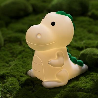 Dinosaur Silicone Lamp Animal Cartoon Children's Charging Gift Dimming Clapping Small Night Light Lovely Decompression Double Color Changing Atmosphere Night Light USB Charging