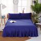 Solid Color Bed Skirt Type Single Piece Bed Cover 1.8m Brushed Bed Cover Double Bed Sheet Simmons Mattress Protector