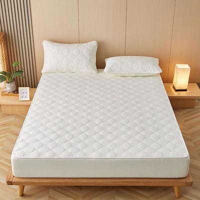 Queen Full King Protective Bed Cover Waterproof Mattress Protector Quilted Fitted Mattress Pad Bed Protector Mattress Cover with Elastic Band Thickened Urine-Proof