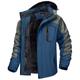 Men's Hiking Jacket Ski Jacket Rain Jacket Windcheater Jacket Sports Outdoor Camping Hiking Thermal Warm Fleece Lining Winter Autumn / Fall Solid Color Denim Blue Black Red Royal Blue Blue Jacket