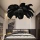 LED Pendant Light Chandelier Gorgeous Extra Large 90cm Ostrich Feather Bouquet Pendant Light Romantic Mounted Lighting Fixture for Restaurant Bedroom Chain NOT Adjustable 110-240V