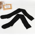 Women's Stockings Thigh-High Crimping Socks All Seasons Tights Thermal Warm Stretchy Knitting Fashion Casual Daily Navy Black White One-Size