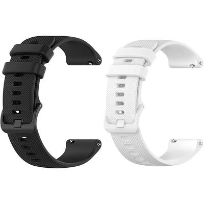2 Pack Watch Band for Garmin Forerunner 265 255 Music Venu 3 2 Vivoactive 4 22mm Soft Silicone Replacement Strap 22mm Sport Band Wristband