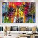Oil Painting 100% Handmade Hand Painted Wall Art On Canvas Horizontal Abstract Modern Colorful Home Decoration Decor Rolled Canvas No Frame Unstretched