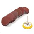 60/100Pcs 50mm 2 Inch Sander Disc Sanding Discs 80-3000 Grit Paper with 1Inch Abrasive Polish Pad Plate 1/4 Inch Shank for Rotary Tool