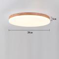 26/38/48 cm LED Ceiling Light Nordic Wood Round Design Flush Mount Lights Nature Inspired 110-120V 220-240V