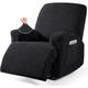 Stretch Armchair Recliner Cover 1 Seat Recliner Chair Cover Recliner Slipcover Sofa Cover with Side Pocket Jacquard Sofa Furniture Cover/Protector Soft with Elastic Bottom, Machine Washable