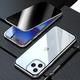 Phone Case For iPhone 15 Pro Max Plus iPhone 14 Pro Max Plus 13 12 11 Mini X XR XS 8 7 Magnetic Adsorption Full Body Protective Anti peep Double Sided Glass Transparent Privacy Tempered Glass