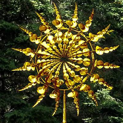 Unique and Magical Metal Windmill - 3D Outdoor Wind Kinetic Sculpture Move with The Wind - Metal Wind Spinners Suitable for Garden Terrace Lawn Yard Landscape Decoration