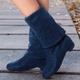 Women's Boots Suede Shoes Plus Size Winter Boots Party Outdoor Work Solid Color Over The Knee Boots Thigh High Boots Winter High Heel Chunky Heel Vintage Fashion Casual Suede Loafer Black Red Blue