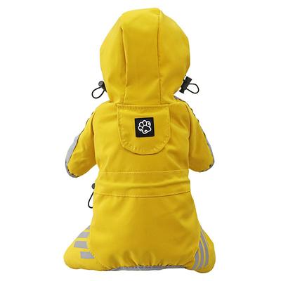 Waterproof Puppy Dog Raincoats with Hood for Small Medium DogsFour-Leg Design with Reflective Strap Lightweight Jacket with Leash Hole