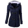 Women's Winter Coat Hoodie Jacket Valentine's Day Street Daily Wear Fall Winter Regular Coat Regular Fit Warm Breathable Stylish Casual Street Style Jacket Long Sleeve Plain with Pockets Full Zip