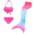 Kids Girls' Swimwear Bikini Geometric Active Bathing Suits 3-10 Years Summer Purple