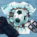 Boys 3D Graphic Football T shirt Tee Short Sleeve 3D Print Summer Spring Active Sports Fashion Polyester Kids 3-12 Years Outdoor Casual Daily Regular Fit