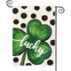 Happy St Patrick's Day Garden Flag Vertical Double Sided Buffalo Plaid Small Yard Flag Happy St Patricks Day Hat Shamrock Clover Leaf Green Lucky Garden Flag Double Sided Vertical Garden Flags