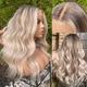 Highlights Ash Blonde Root 100% Premium Virgin Human Hair Wig 24" Wavy 13x4" Lace Front Wig HD Invisible Full Lace Wig for Women