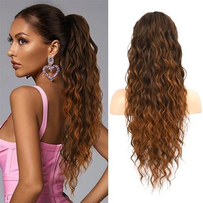 Ponytail Extension 26 Inch Drawstring Ponytail Hair Extensions for WomenLong Curly Wavy Ponytail Natural Wavy Synthetic Hairpiece for Women Daily Use party