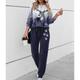 Women's Sweatshirt Tracksuit Pants Sets Animal Outdoor Casual Blue Brown Green Print Drawstring Long Sleeve Sports Daily Round Neck Regular Fit Spring Fall