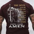 Men's T shirt Tee Graphic Tee Christian T Shirts Letter Templar Cross Crew Neck Black Red Navy Blue Green Gray 3D Print Plus Size Street Casual Short Sleeve Print Clothing Apparel Fashion Designer