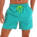 Men's Swim Trunks Swim Shorts Quick Dry Board Shorts Bathing Suit Drawstring Mesh Lining with Pockets Swimming Surfing Beach Water Sports Solid Colored Summer