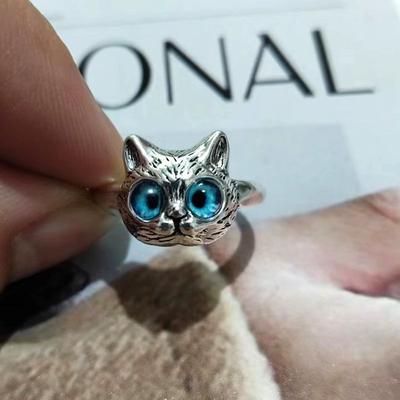 1PC Adjustable Ring For Women's Gift Daily Date Alloy Retro Cat