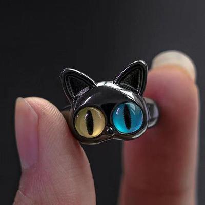 1PC Adjustable Ring For Women's Gift Daily Date Alloy Retro Cat