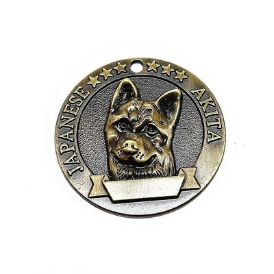 Bronze dog tags three-dimensional relief pet tags anti loss identification nameplates pet accessories that can be engraved with characters