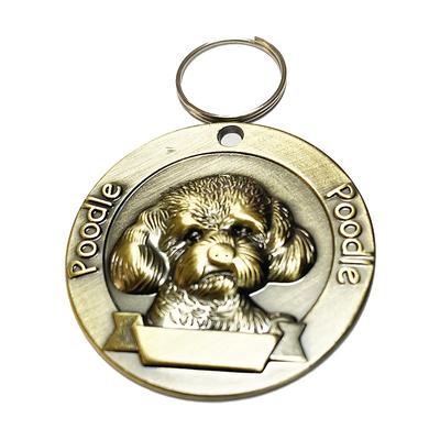 Bronze dog tags three-dimensional relief pet tags anti loss identification nameplates pet accessories that can be engraved with characters