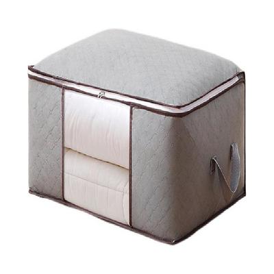 Large Capacity Clothes Storage Bag Organizer With Reinforced Handle Thick Fabric For Comforters, Blankets, Bedding, Foldable With Sturdy Zipper, Clear Window