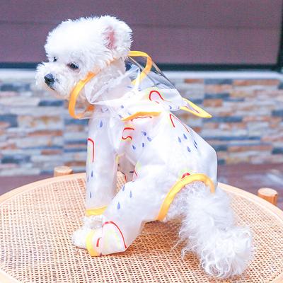 Dog Raincoat Transparent Waterproof Rainbow Raincoat Teddy Bear Small And Medium Dog Raincoat For Small And Medium Dog