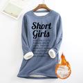 Women's Sweatshirt Pullover Sherpa Fleece Lined Letter Casual Sports Print Yellow Pink Dark Pink Warm Fuzzy Round Neck Long Sleeve Top Micro-elastic Fall Winter