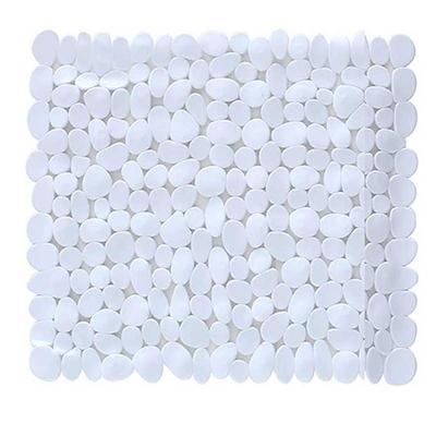 Square Bath Mat Non-slip Shower Mats - 21 x 21 inch Non Slip Bathtub Mat with Suction Cup, Safety Shower Stall Mats for Kids Elderly, Shower Mat with Drain Holes, Machine Washable