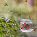 1pc, Hummingbird Feeder, With Flower Feeding Ports, Outdoor Hanging Yard Decoration, Clear Bulb Reservoir Design, Portable Hummingbird Feeders, Outdoor Garden Decorations