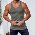 Men's Tank Top Vest Top Undershirt Sleeveless Shirt Wife beater Shirt Striped U Neck Sport Indoor Sleeveless Clothing Apparel Fashion Streetwear