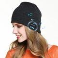 Sleep Headphones Bluetooth Beanie Stereo Knit Music Hat with Bluetooth 5.0 Wireless Hats Headphone Upgraded Men Women Knit Bluetooth Beanie Suitable for Outdoor Sports Gift