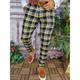 Men's Trousers Chinos Chino Pants Pencil Pants Plaid Dress Pants Plaid Checkered Anti-wrinkle Business Office Party Classic Smart Casual 1 3