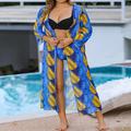 Women's Normal Pajamas Sexy Bodies Sets Leaves Hot Sexy Holiday Home Bed Swimming Polyester Outdoor Stretchy Sleeveless 3-Piece Printing Summer Royal Blue Blue