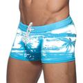 Men's Swim Shorts Swim Trunks Board Shorts Beach Shorts Drawstring Graphic Prints Quick Dry Outdoor Holiday Going out Boho Hawaiian Blue Purple