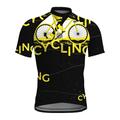 21Grams Men's Cycling Jersey Short Sleeve Bike Top with 3 Rear Pockets Mountain Bike MTB Road Bike Cycling Breathable Quick Dry Moisture Wicking Reflective Strips Black / Orange Black Yellow Graphic