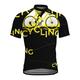 21Grams Men's Cycling Jersey Short Sleeve Bike Top with 3 Rear Pockets Mountain Bike MTB Road Bike Cycling Breathable Quick Dry Moisture Wicking Reflective Strips Black / Orange Black Yellow Graphic