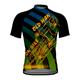 21Grams Men's Cycling Jersey Short Sleeve Bike Top with 3 Rear Pockets Mountain Bike MTB Road Bike Cycling Breathable Quick Dry Moisture Wicking Reflective Strips Black / Orange Black Yellow Graphic