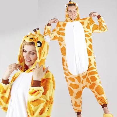 Adults' Patchwork Group Costume Onesie Costume Carnival Costume Giraffe Onesie Pajamas Kigurumi Pajamas Pajamas Funny Costume For Men and Women Christmas Carnival New Year Cartoon