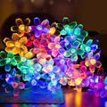 1/2pcs Solar Flower String Lights Outdoor 6.5m 30LEDs Cherry Blossoms Fairy Lights Waterpoof 8 Modes for Garden Patio Spring Decoration Yard Lawn Christmas Tree Holiday Party Warm White Colorful White