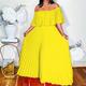 Women's Plus Size Curve Party Dress Pure Color Off Shoulder Half Sleeve Spring Fall Elegant Prom Dress Maxi long Dress Party Dress