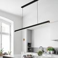 Modern LED Pendant Lighting Dimmable LED Chandelier Linear Design 60/80/100cm Hanging Light Fixture for Dining Room Kitchen Island Breakfast Area Living Room 110-240V