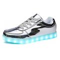 Men's Sneakers LED Shoes Daily Walking Shoes PU Height-increasing Booties / Ankle Boots Silver Gold White Spring