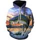 Men's Hoodie Pullover Hoodie Sweatshirt Lightweight Hoodie Black Blue Purple Rainbow Hooded Graphic Octopus Print Daily Sports Streetwear 3D Print Casual Big and Tall Athletic Summer Spring Clothing